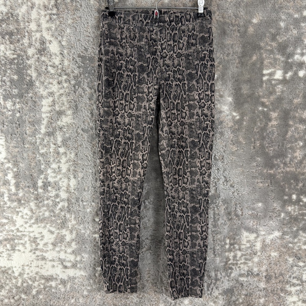 Spanx Size S Snake Skin Print Stretch Pull On Pants Gray‎ Pull On Casual